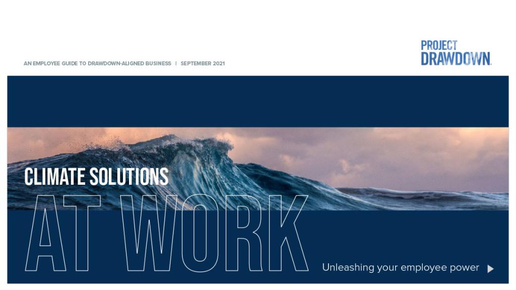 Climate Solutions At Work document cover